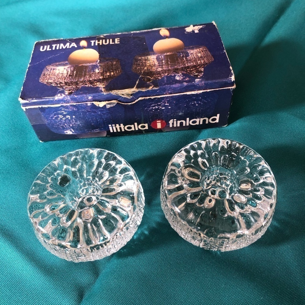 Vtg Iittala Ultima Thule Candleholders
